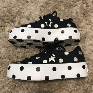 Moving Sale!! Converse, Platform polka dot